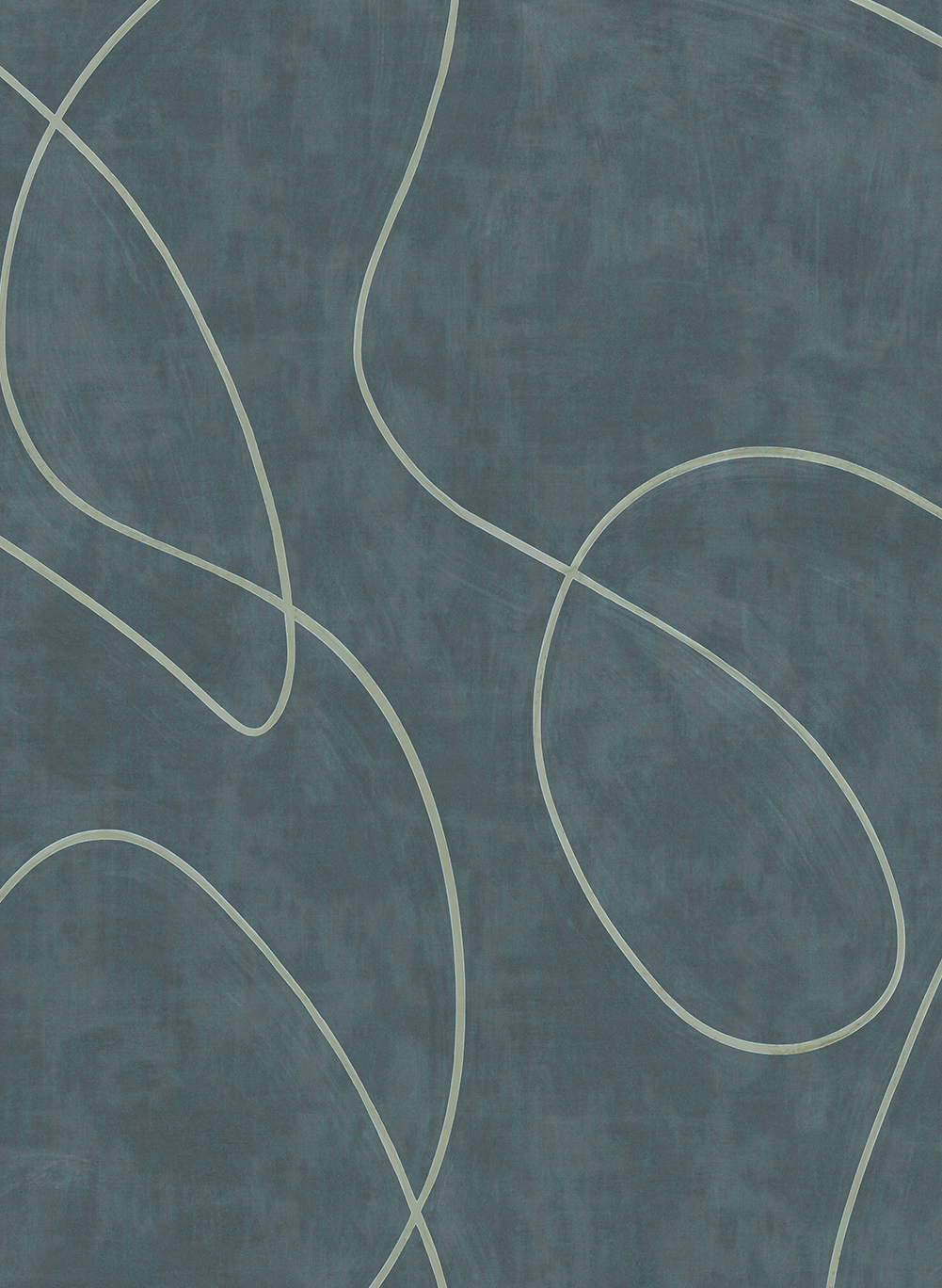 Wandbild Painted Lines - Indigo