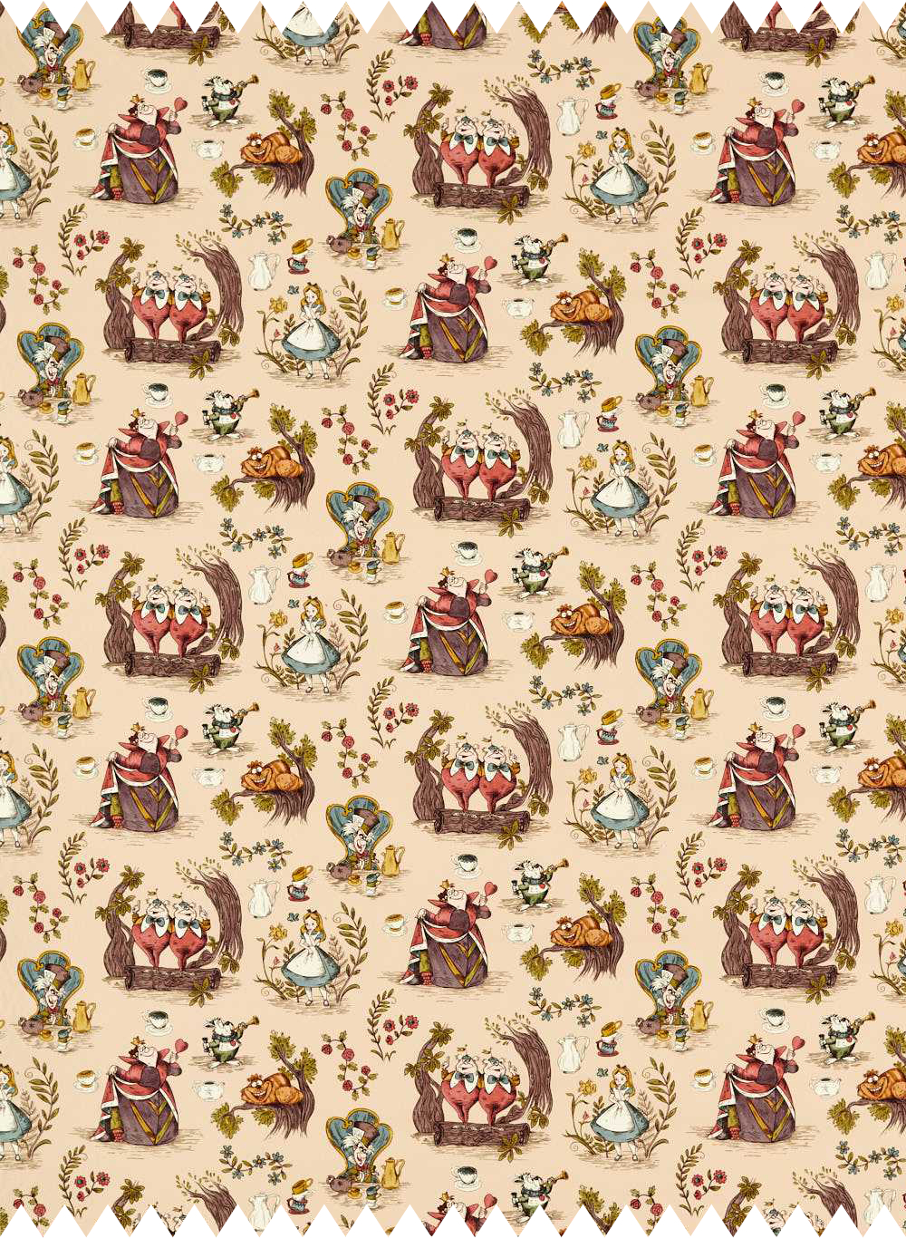 Stoff Alice in Wonderland