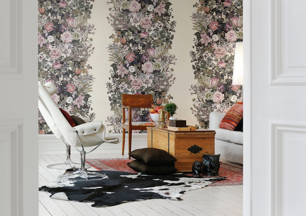 Wandbild Flowerbed - White
