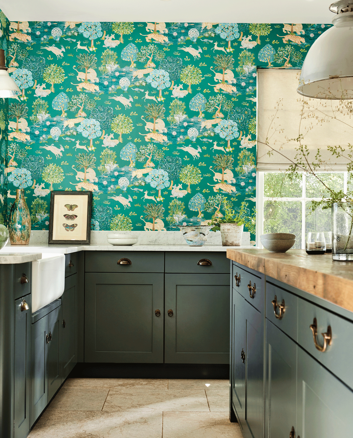 Tapete Pamir Garden - Teal/ Peacock