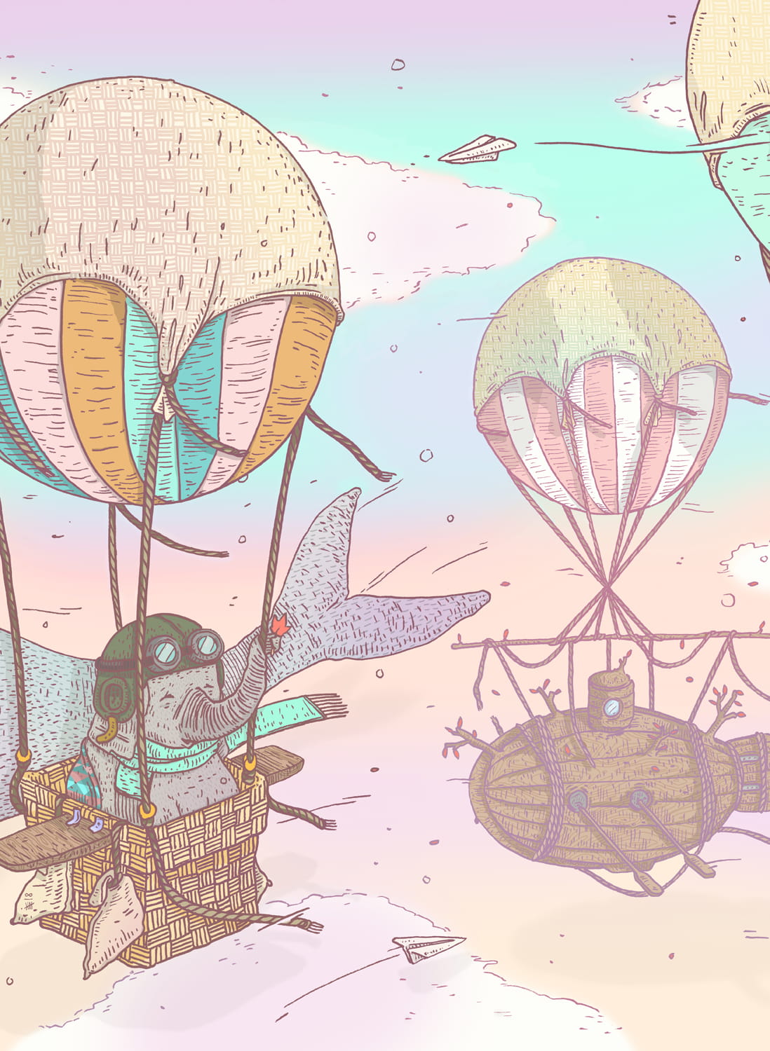 Wandbild Ballon Rides - Crystal