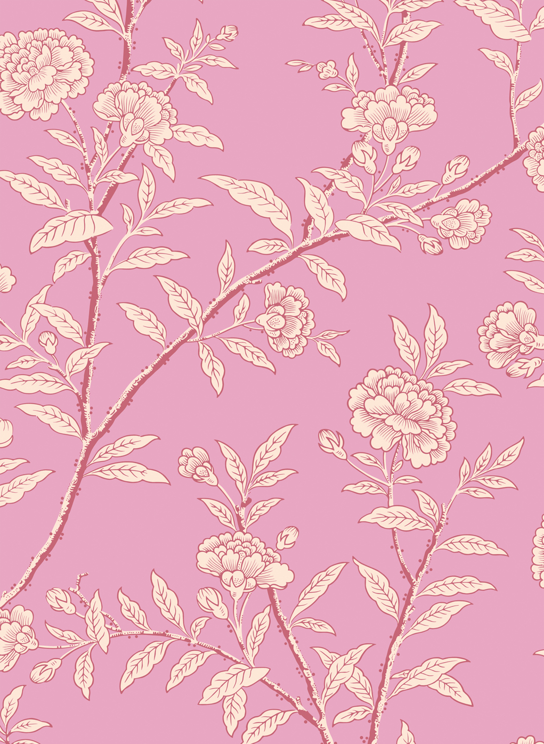Tapete Roseberry - Fuchsia