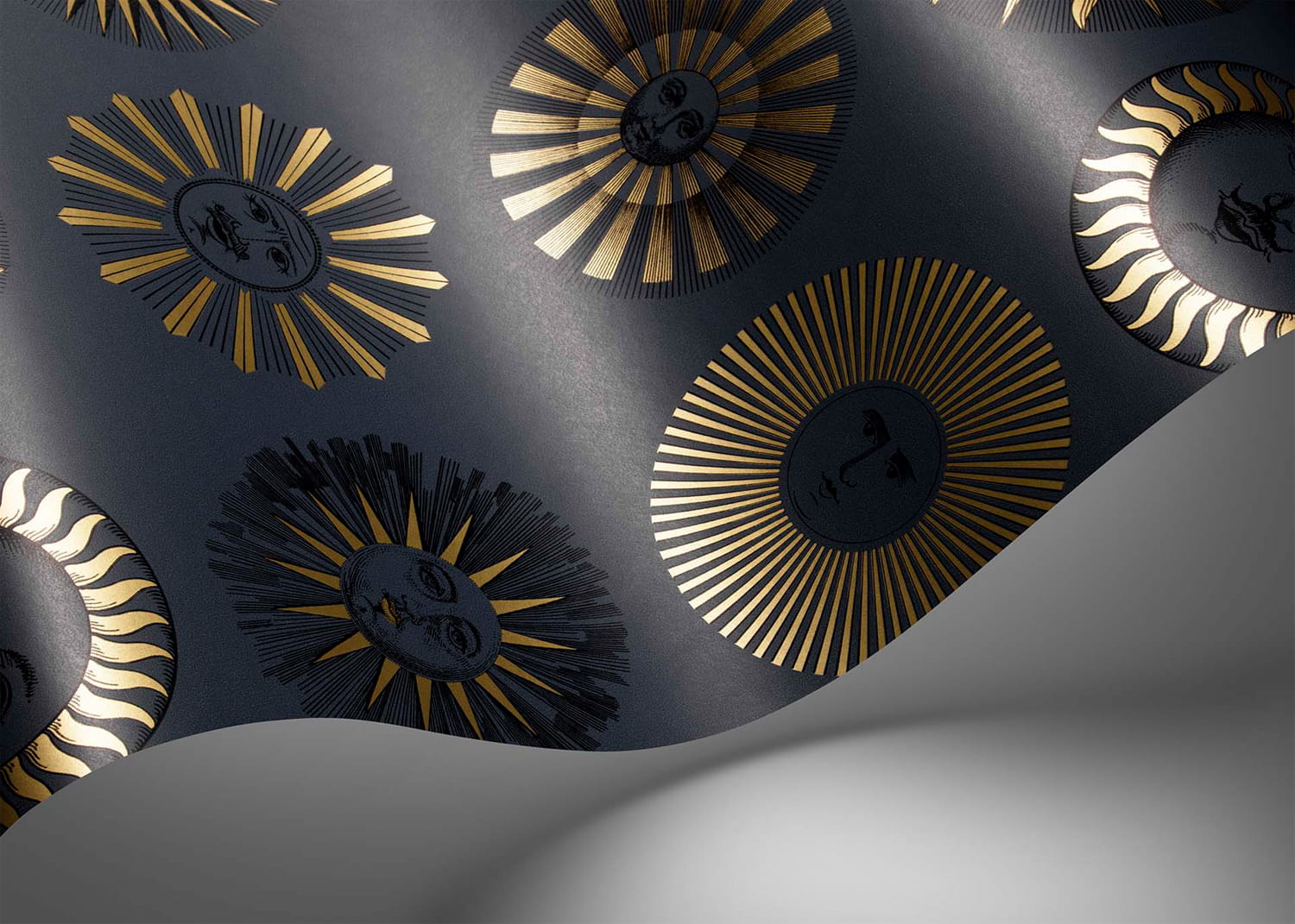 Tapete Soli - Midnight/ Soft Gold