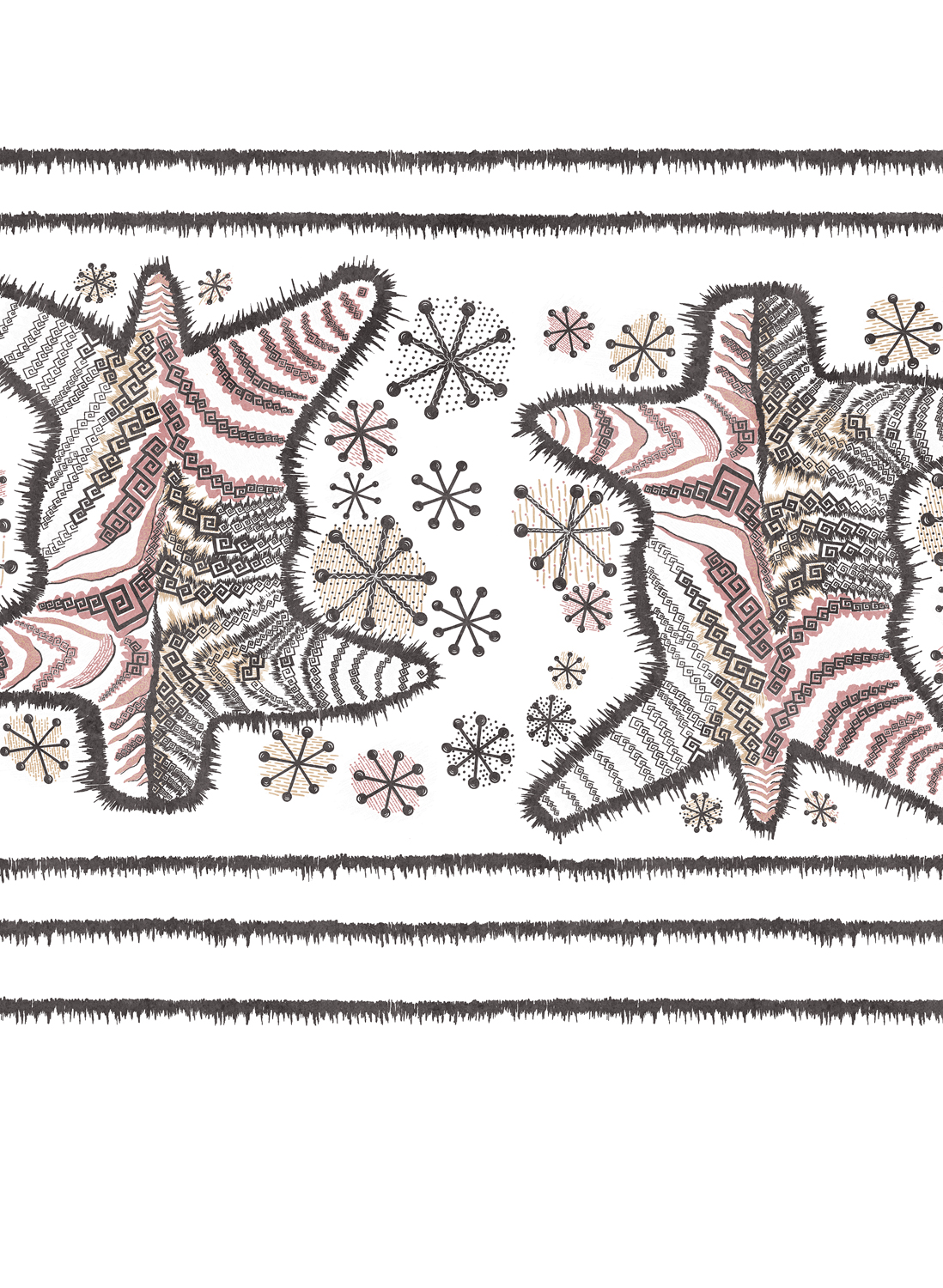 Wandbild Zebra Skin - Pastel