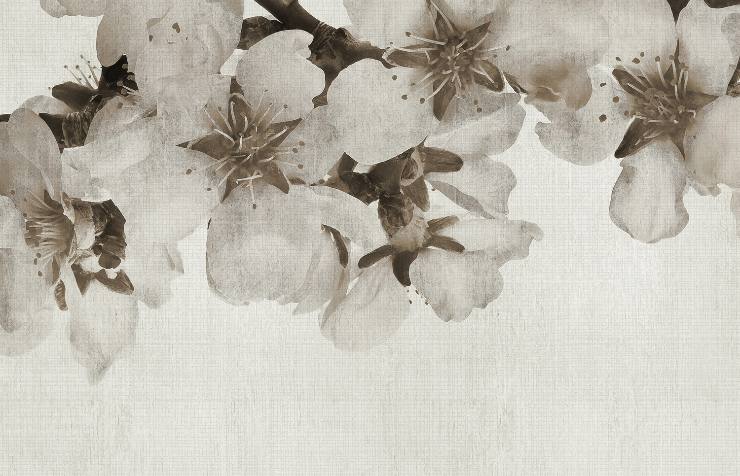 Wandbild Big Random Flora - Beige