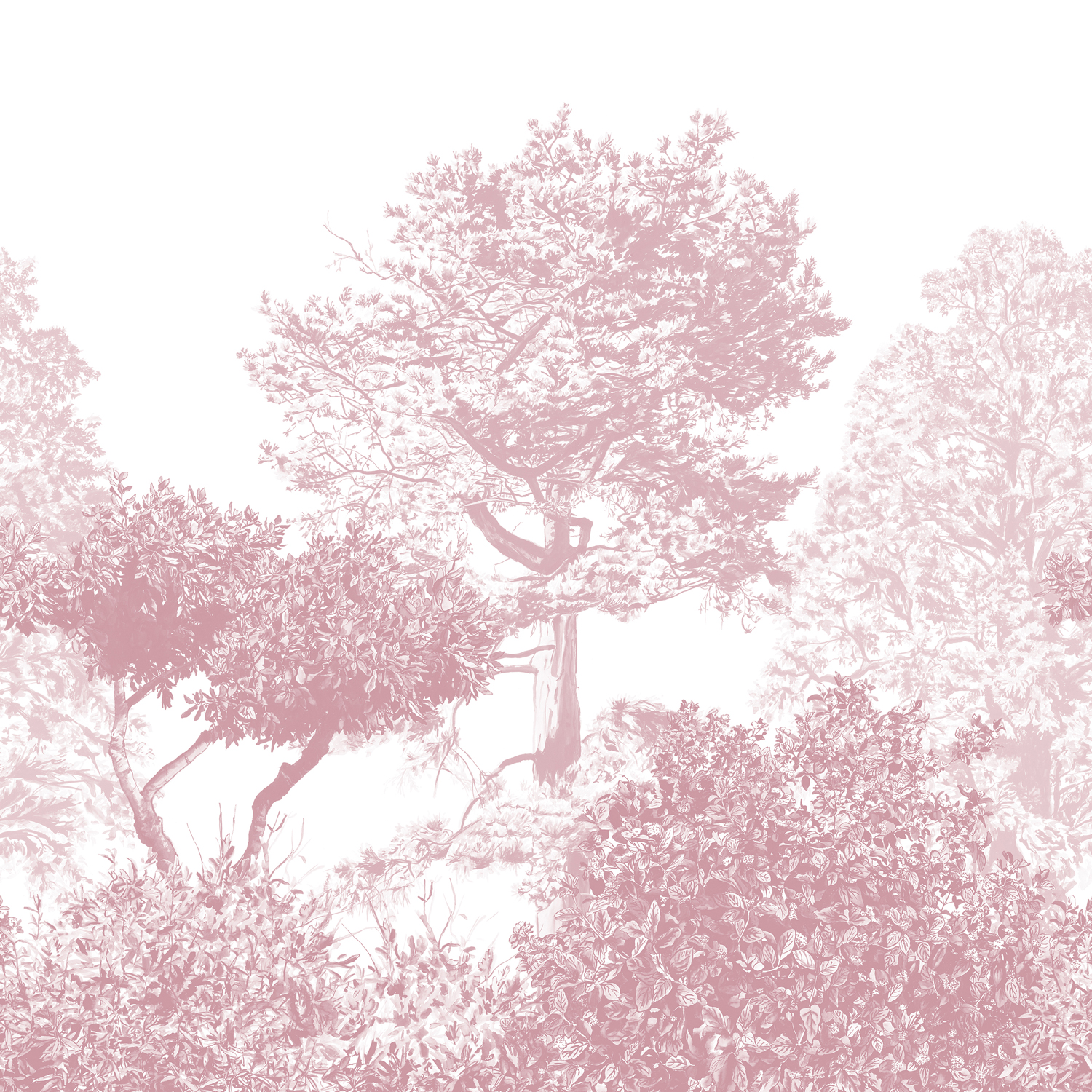 Wandbild Hua Trees - Burgundy