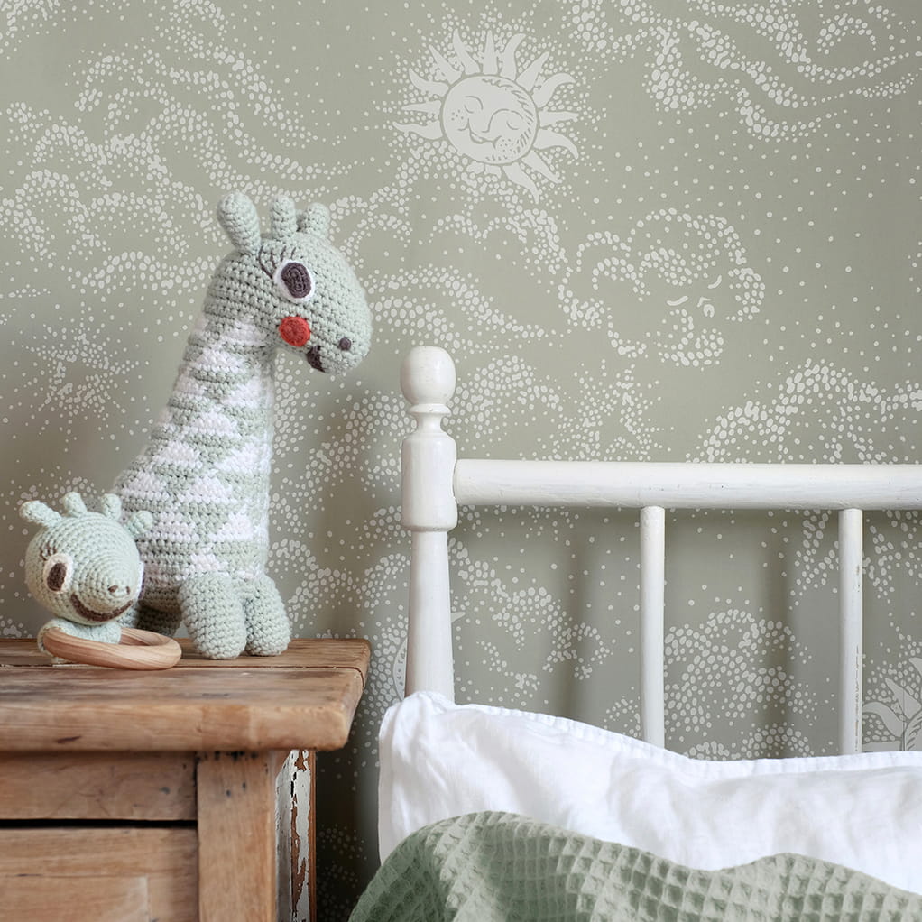 Tapete Happy Cloud - Sage Green