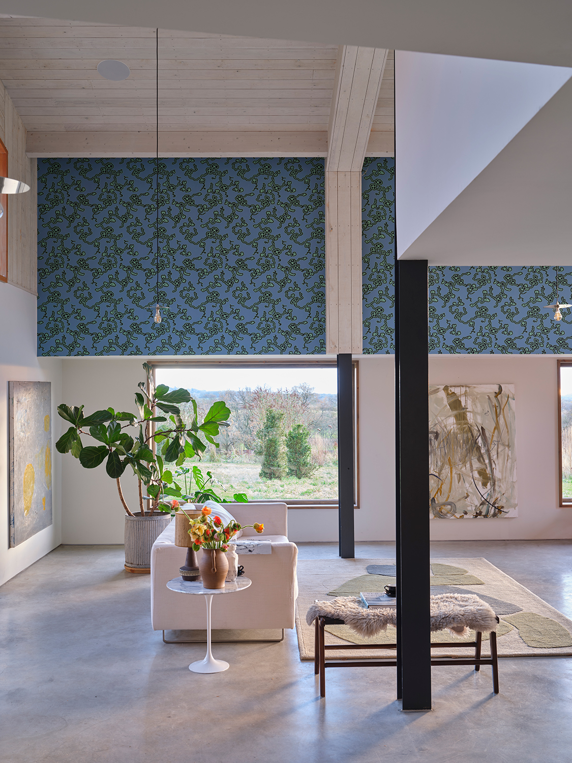 Tapete Adelaide - Chinese Blue/ Railings