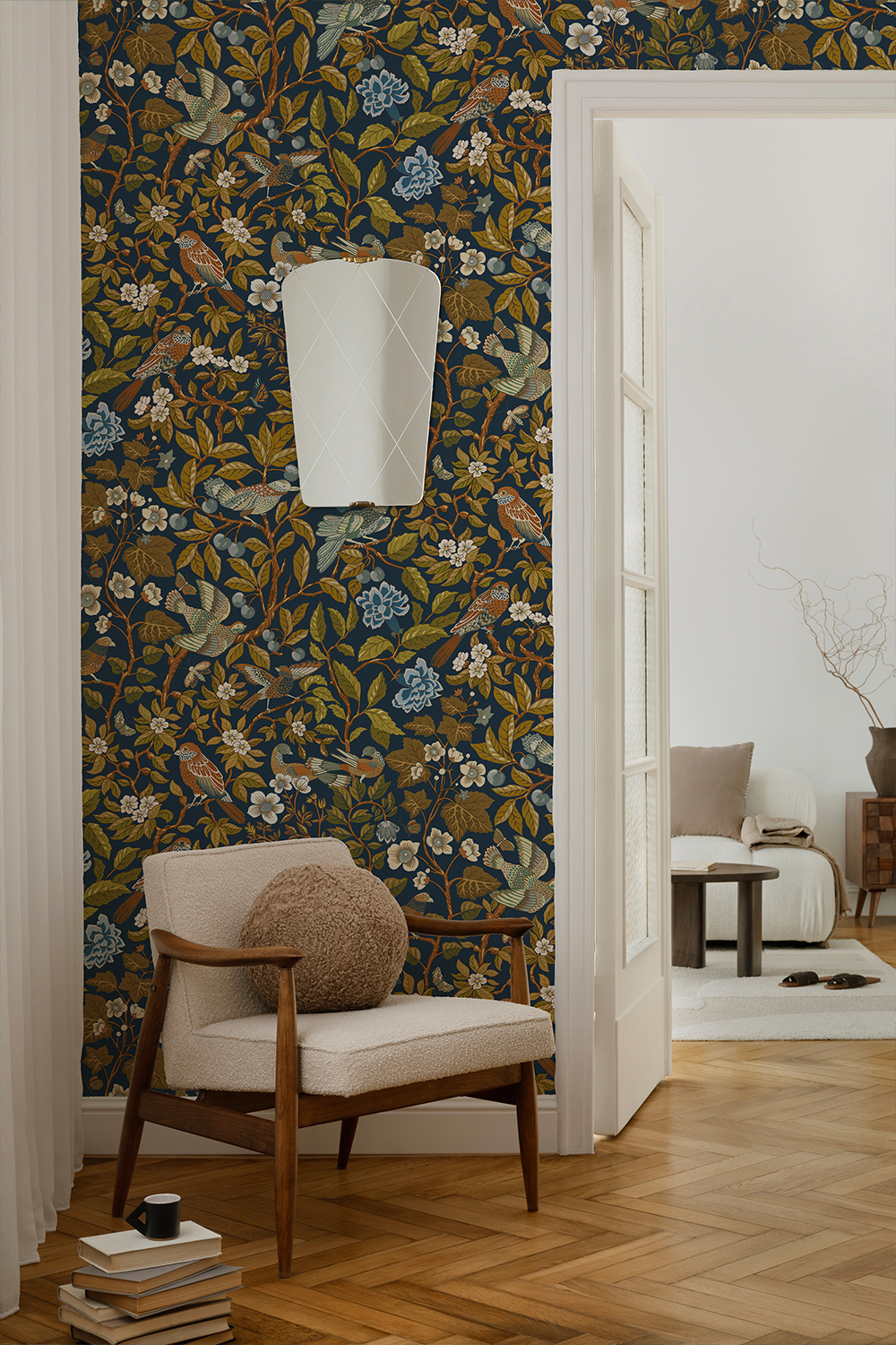 Papier peint Noise Nextdoor - Blue and Olive