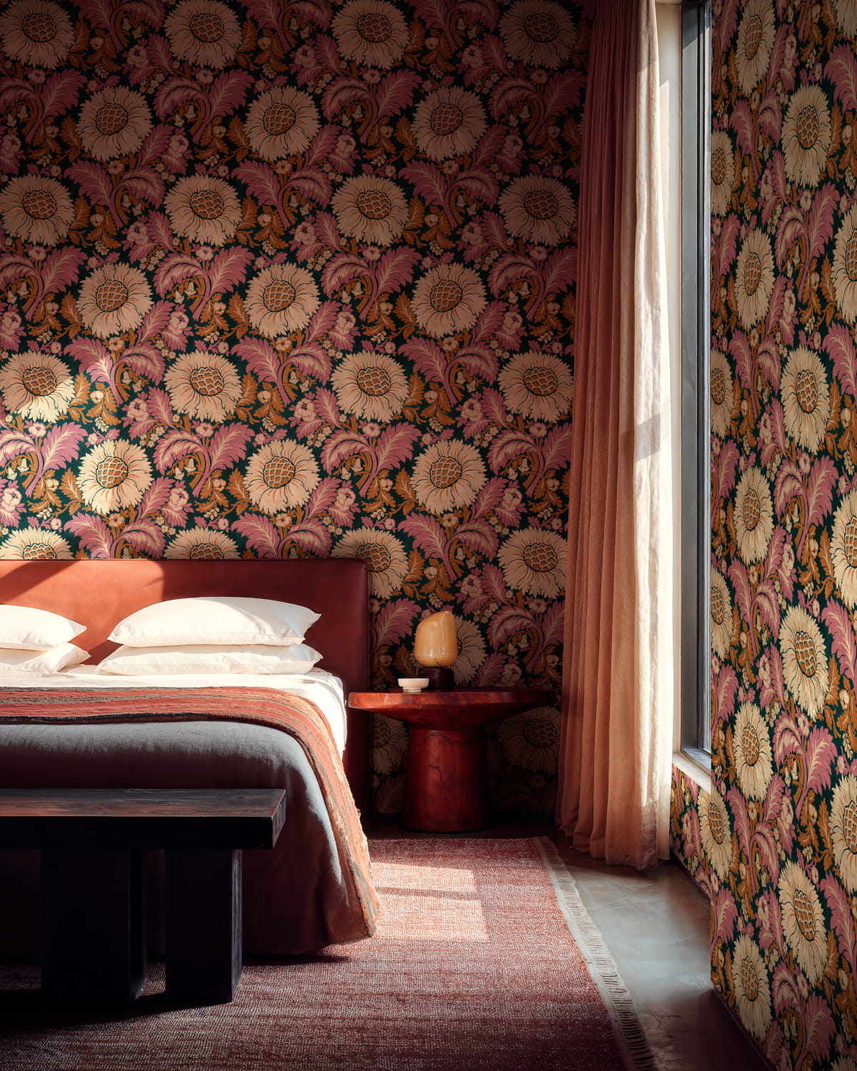 Tapete Chinese Damask - Coral