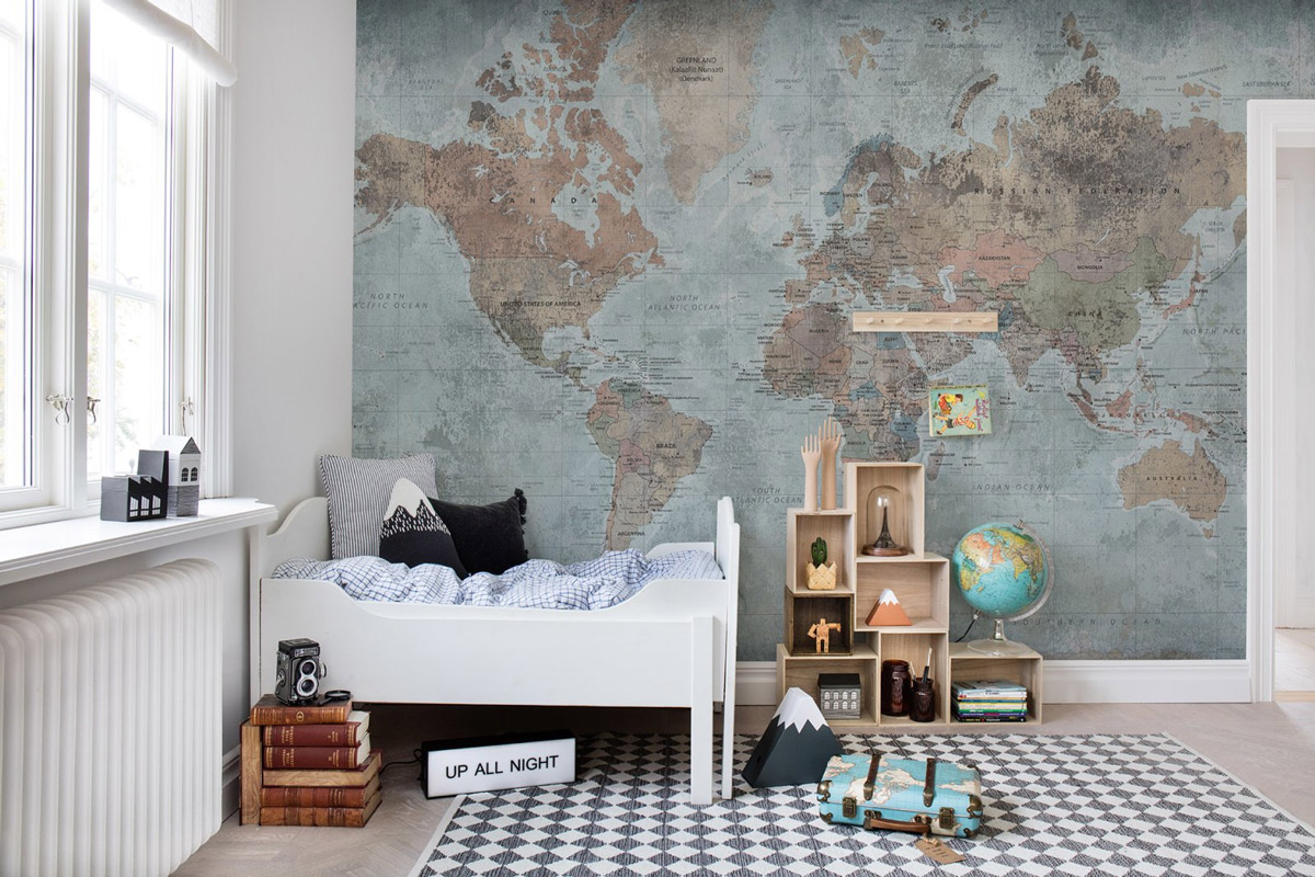 Wandbild Around the World