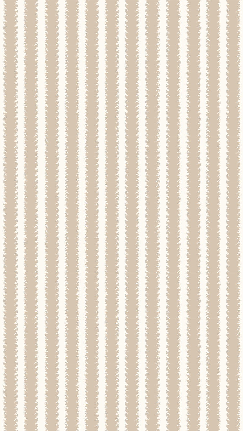 Tapete Scallop Stripe - Cromwell Stone/ Hilles White