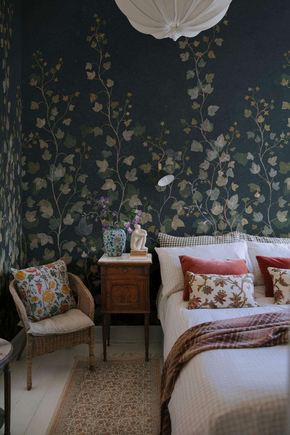 Wandbild Ivy - Midnight & Blue