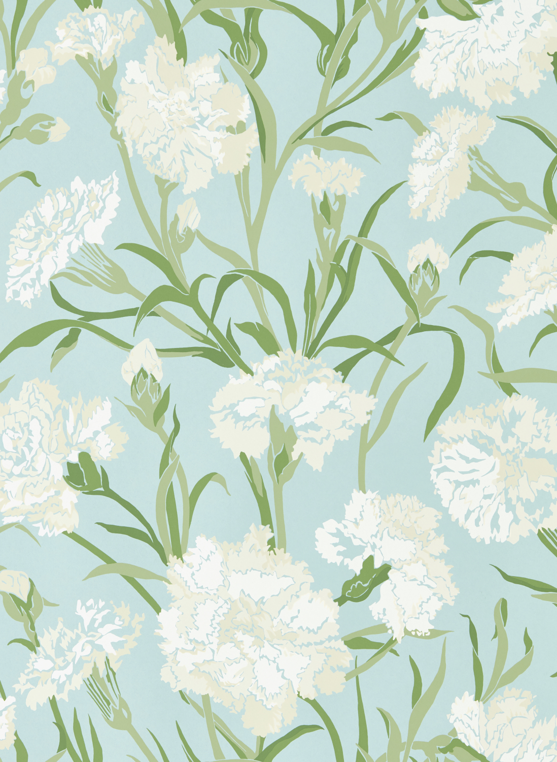 Tapete Fleur de Joie - Chalk/ Emerald/ Sky
