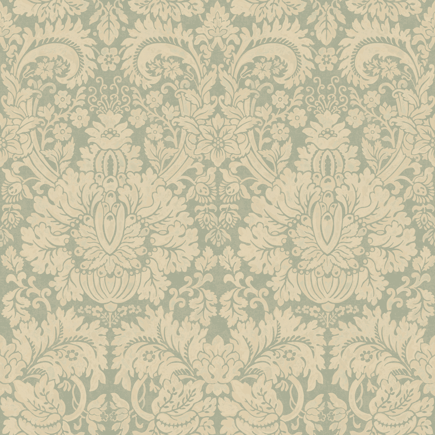 Tapete Queen's Damask - Aquamarine
