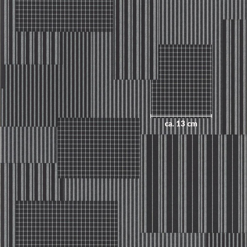 Tapete Rivington Patchwork - Vintage Black