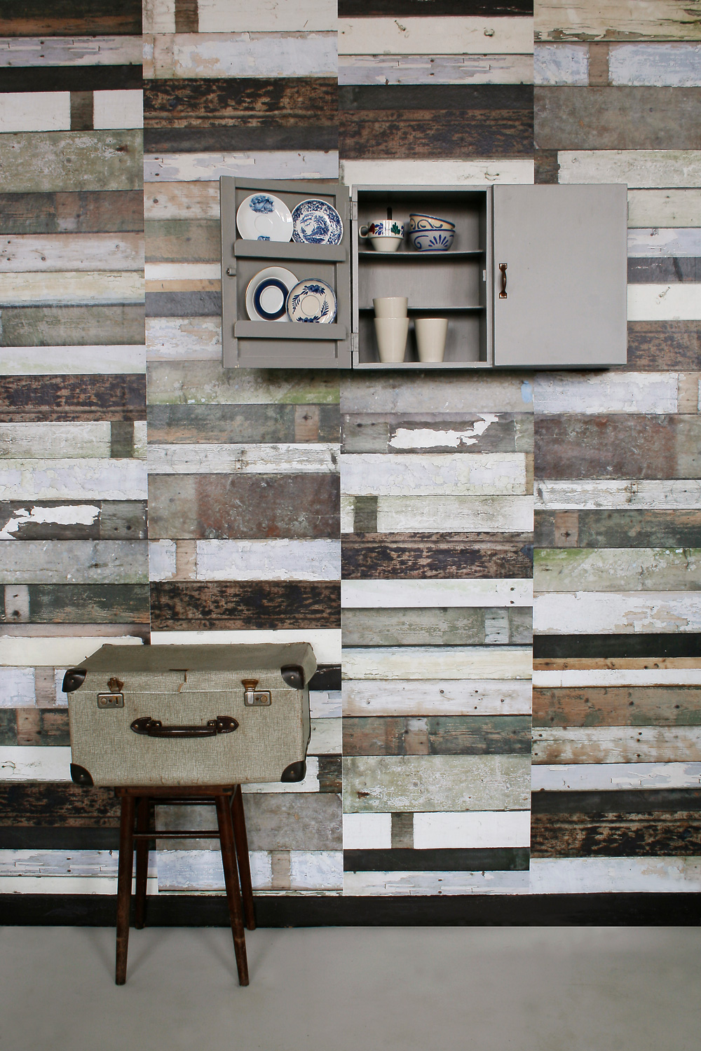 Papier peint Scrapwood Black-White - Scrapwood Black-White