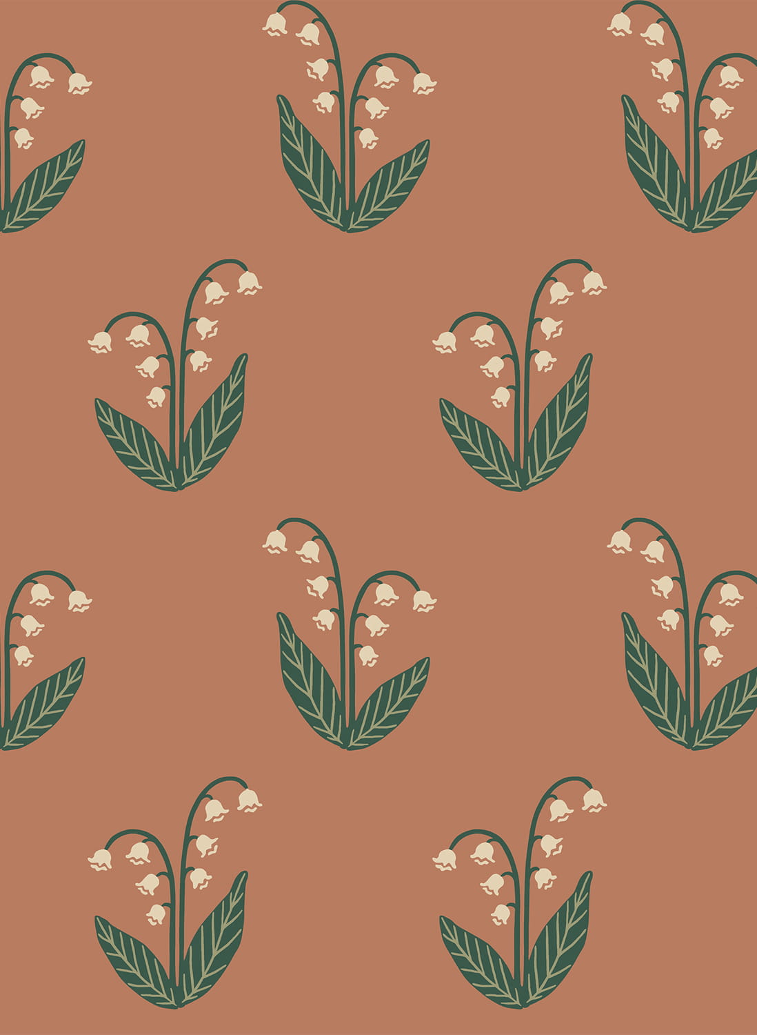 Tapete Lilly - Terracotta