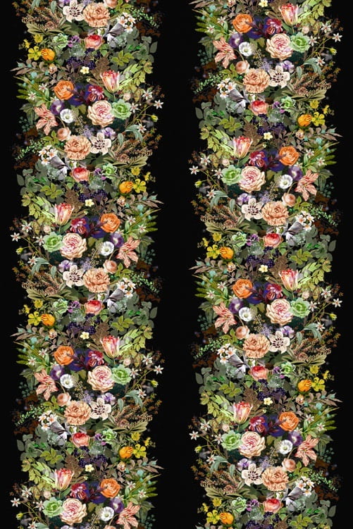 Wandbild Flowerbed - Black