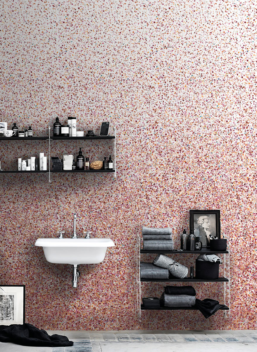 Wandbild Terrazzo - Rouge