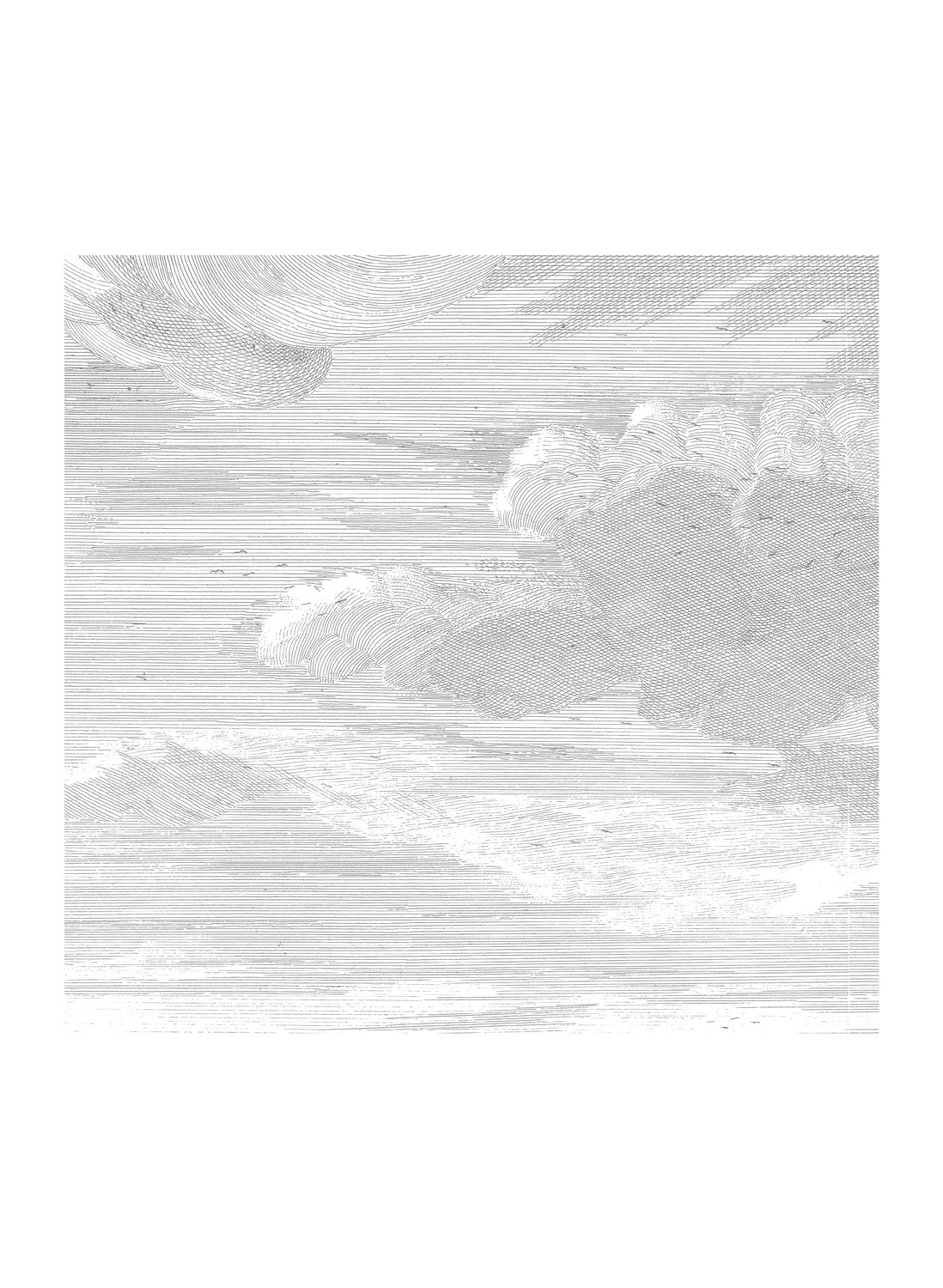Wandbild Engraved Clouds 1 - L