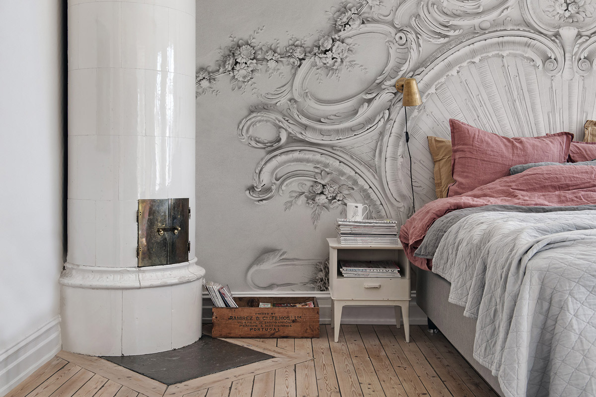 Wandbild Stucco Gloria - Offwhite