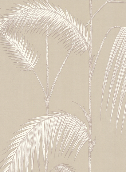 Tapete Palm Leaves - Cream on Linen