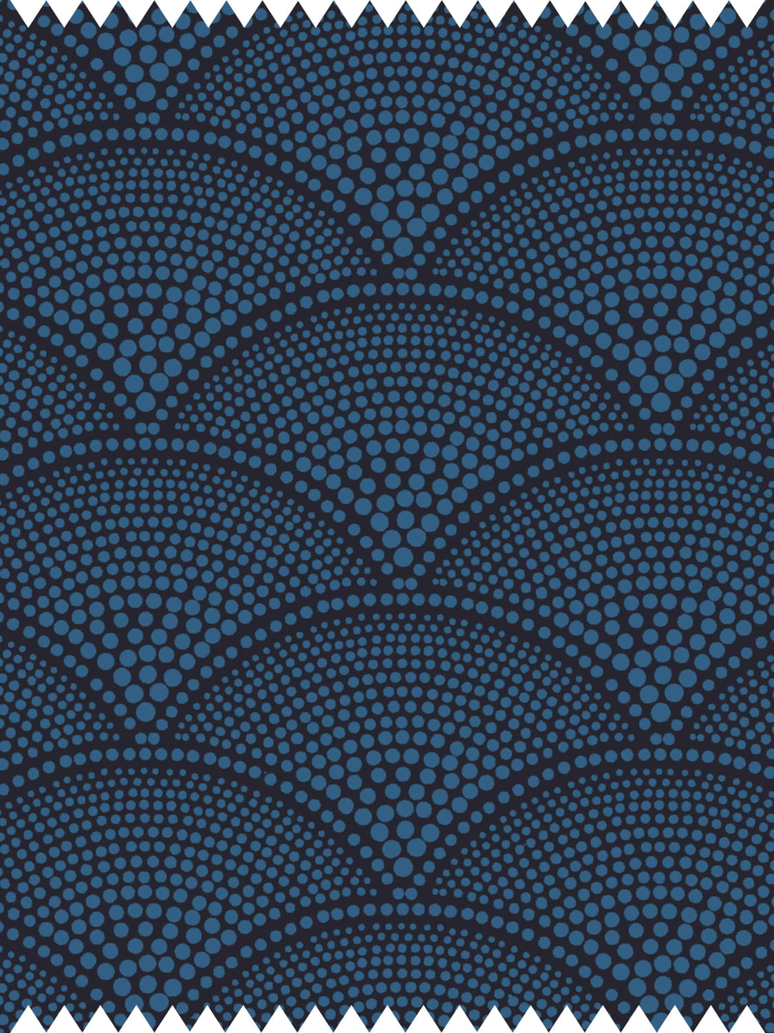Stoff Feather Fan Jacquard - Hyacinth on Charcoal