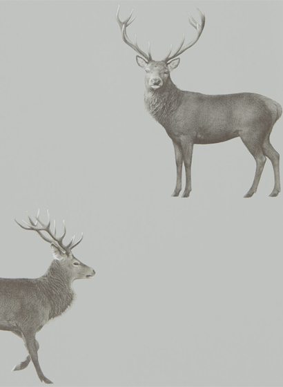 Tapete Evesham Deer - Silver/ Grey