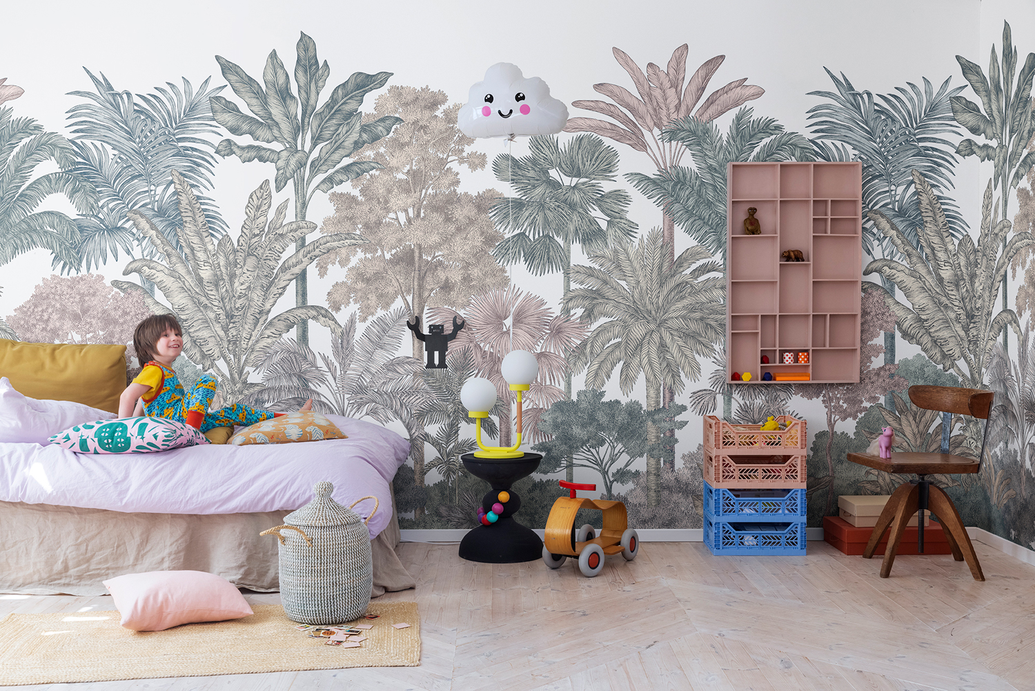 Wandbild Tropical Bellewood - Bubblegum