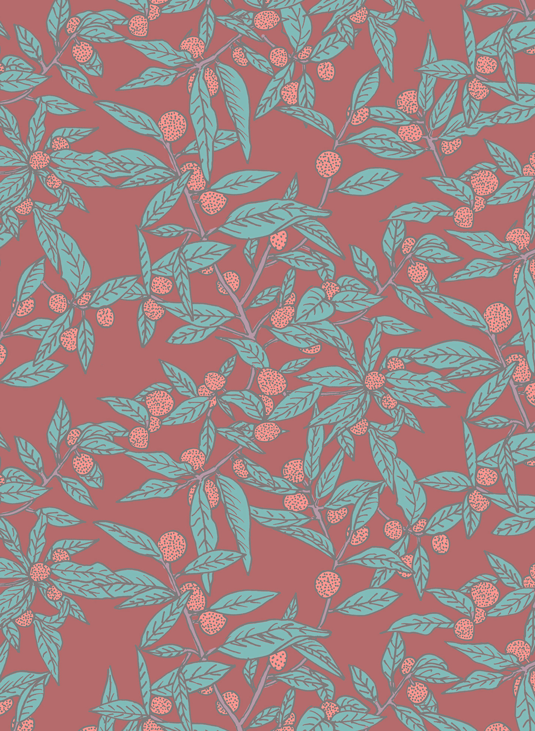 Tapete Clementine - Raspberry