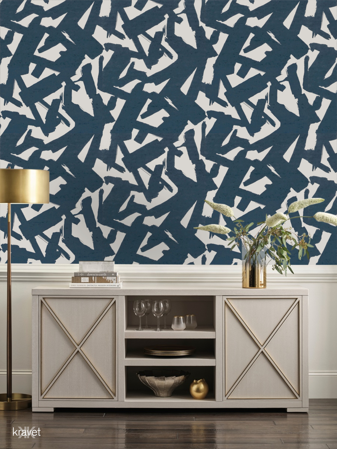 Tapete Bold Lines - Indigo