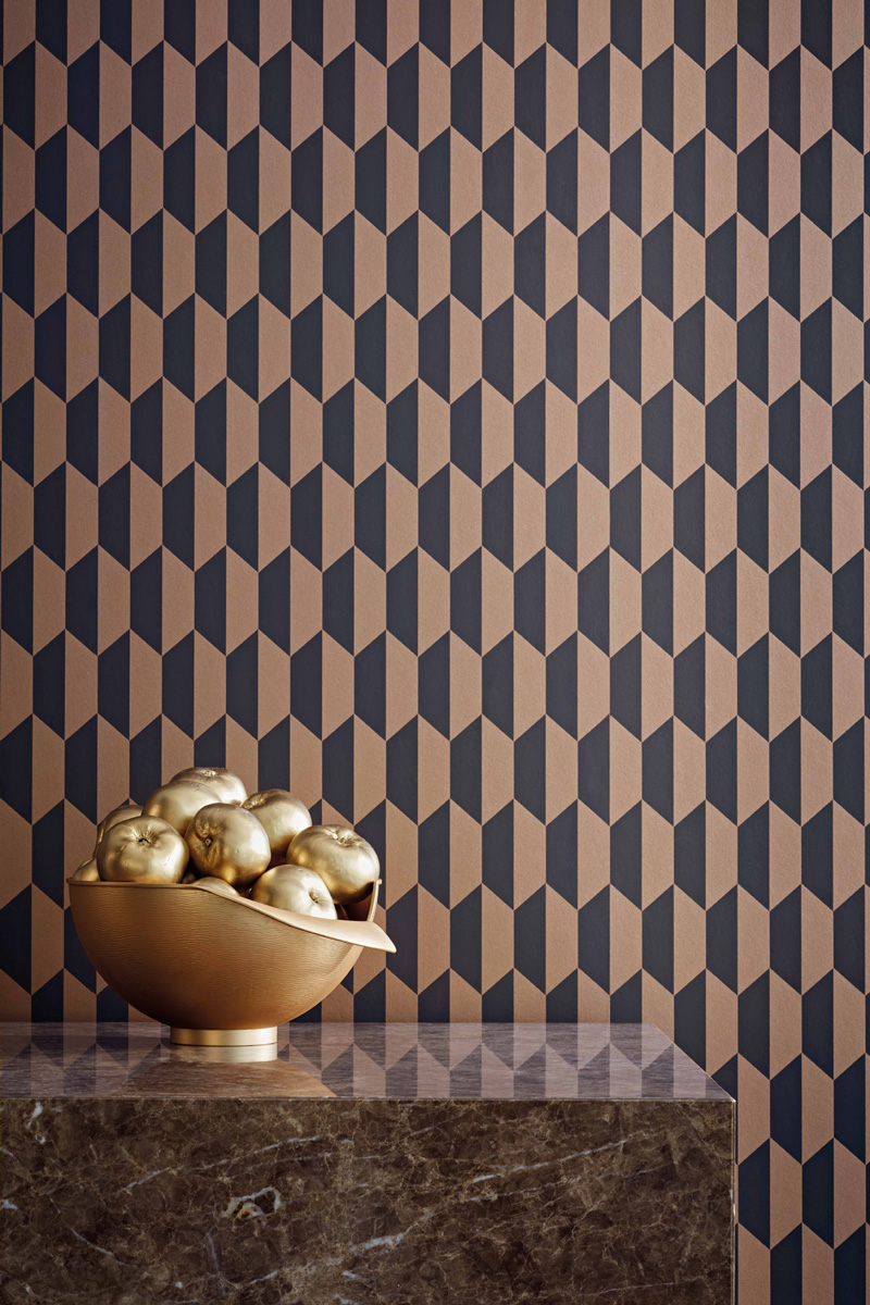 Tapete Petite Tile Icons - Charcoal/ Bronze