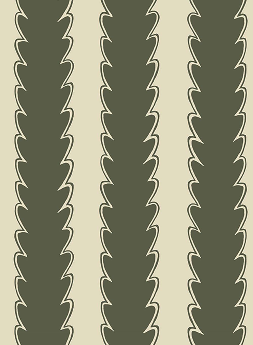Tapete Scallop Stripe - Chaingate Green/ Maitland Green