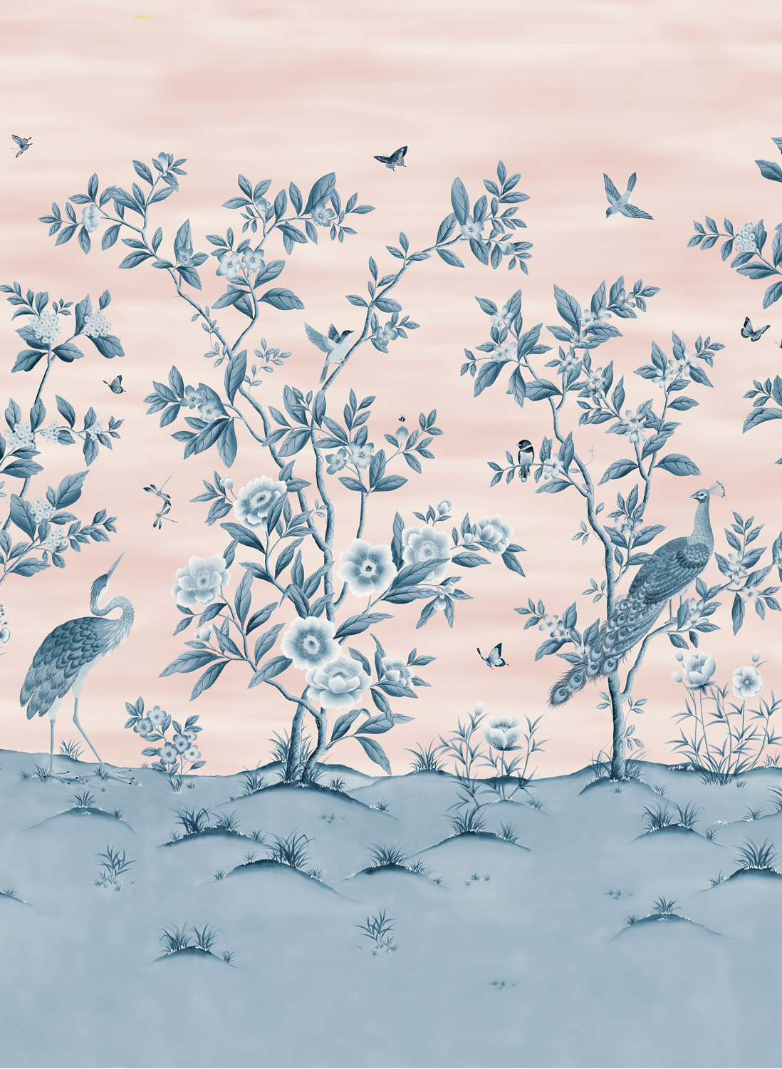 Wandbild Florence - Powder/ China Blue