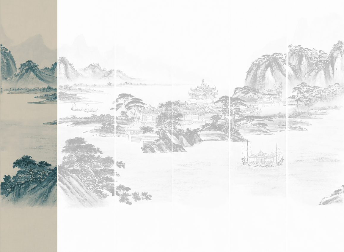 Wandbild Kaisui - Blue Panel 1