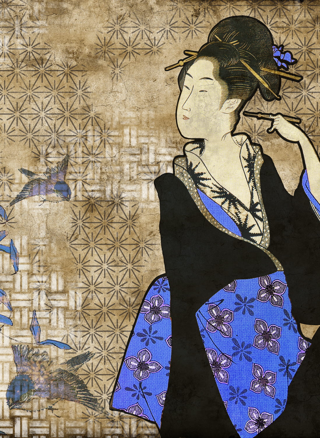 Wandbild Geisha Graffiti - 8000037N