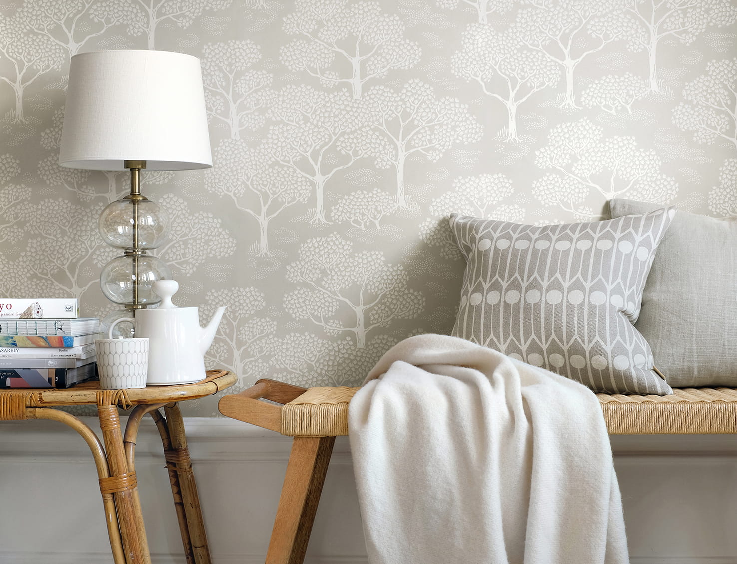 Tapete Woodland Notes - Clay Beige