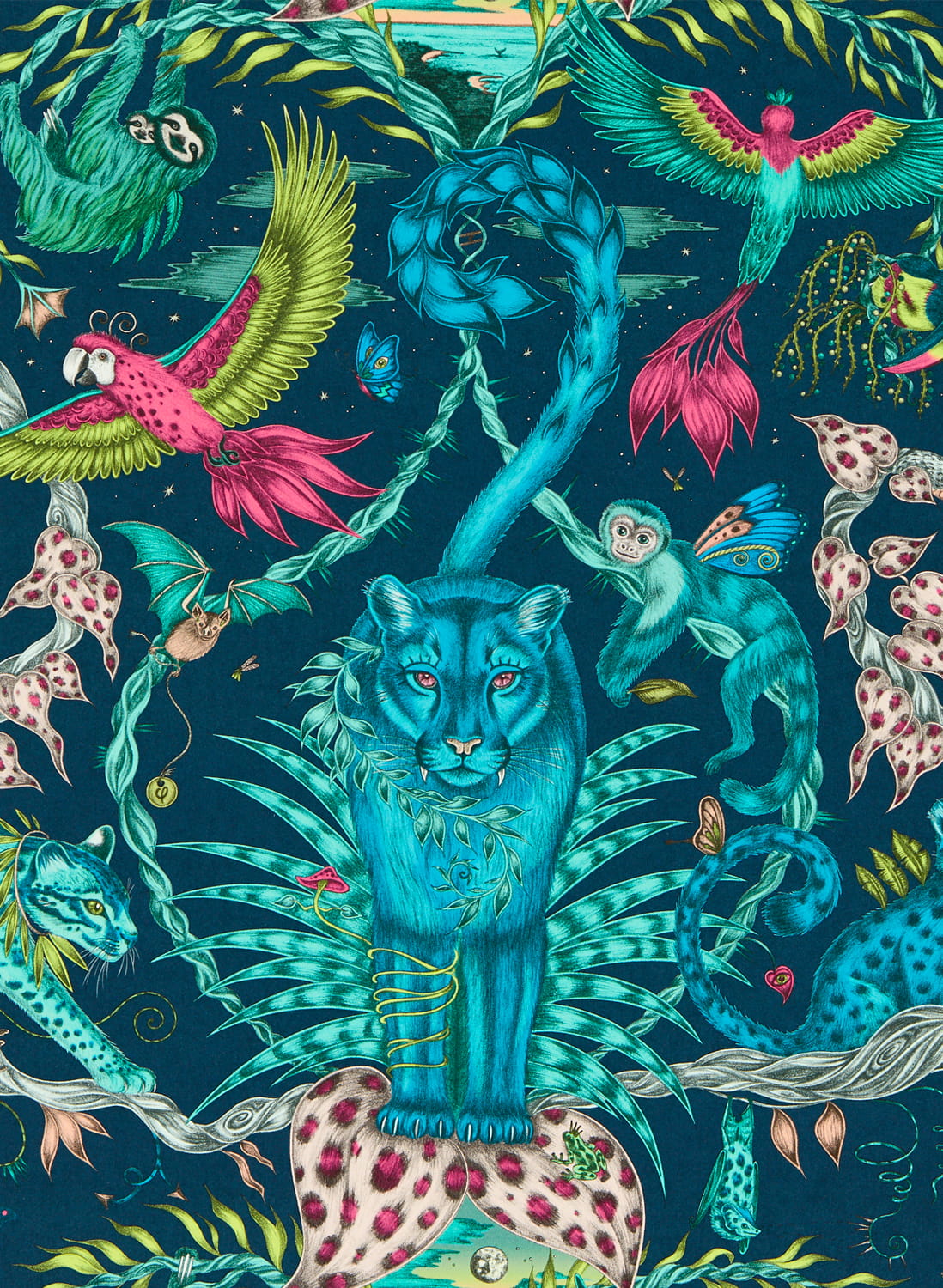 Tapete Bosque Dreams - Navy