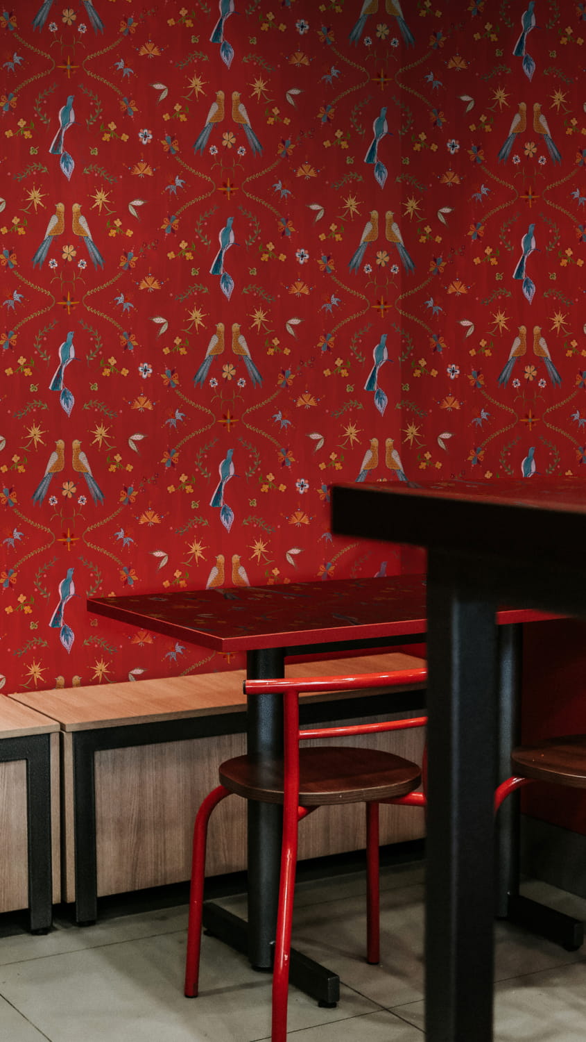 Tapete Metaphoric Birds - Red