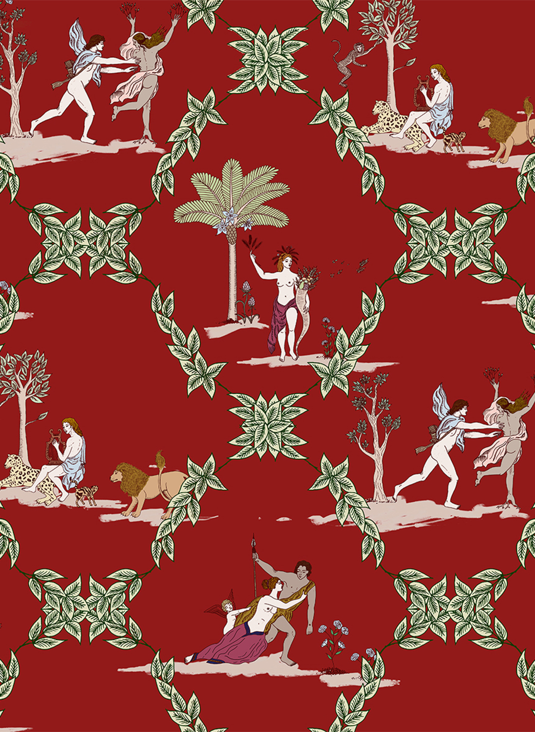 Tapete Neo-Bucolic - Red