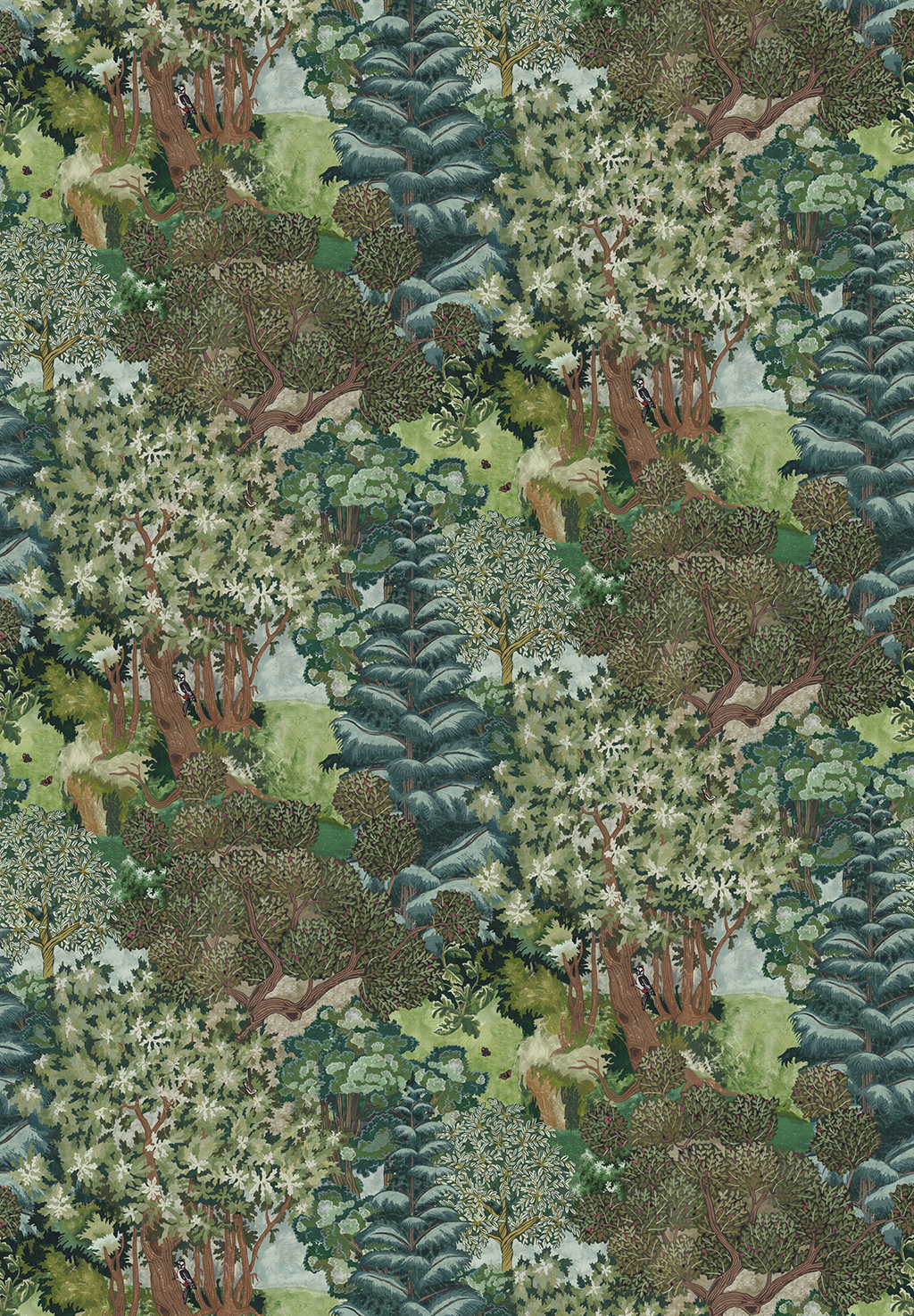 Tapete Miserden Trees - green