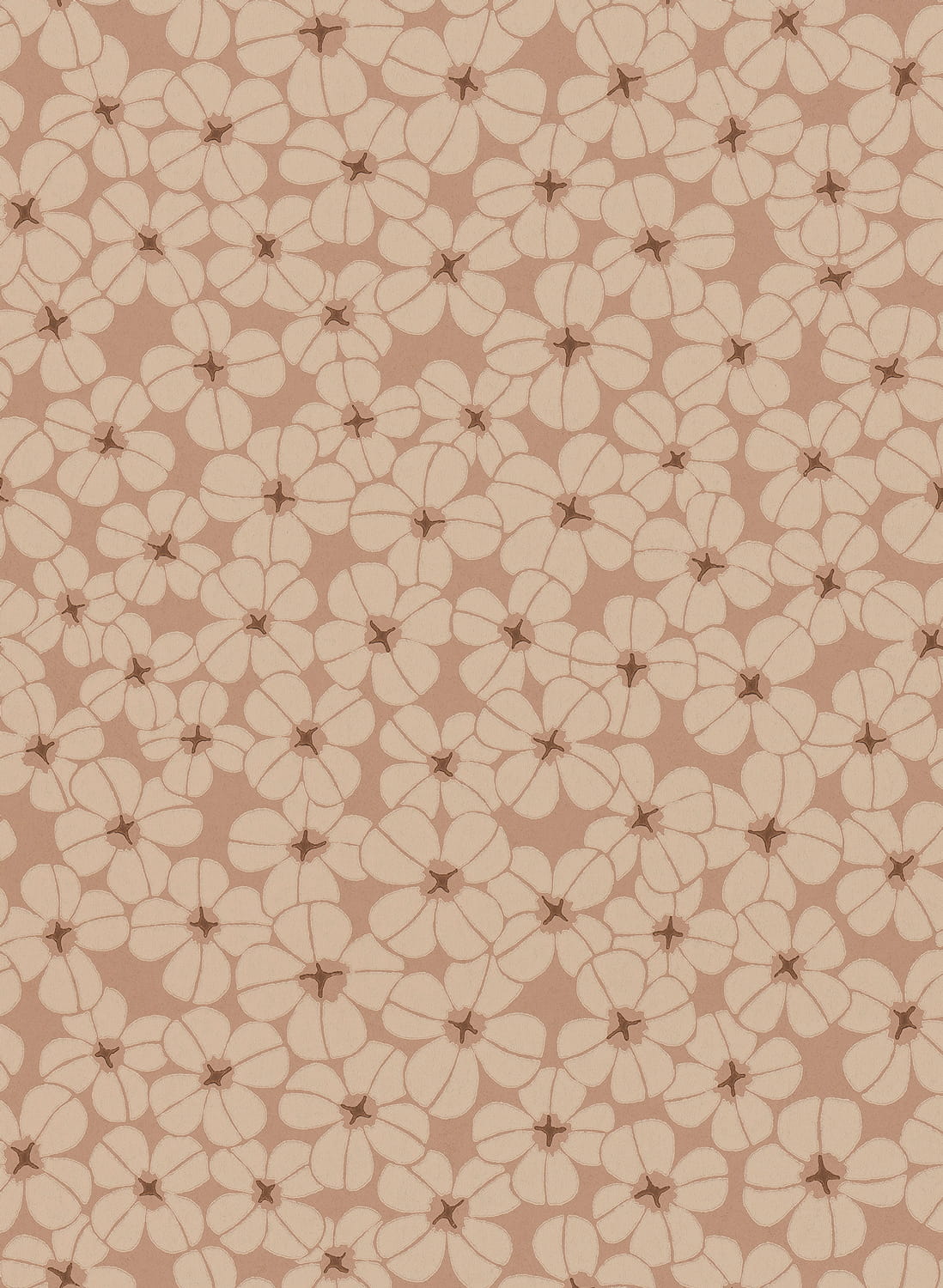 Tapete Flower Shower - Dusty Pink