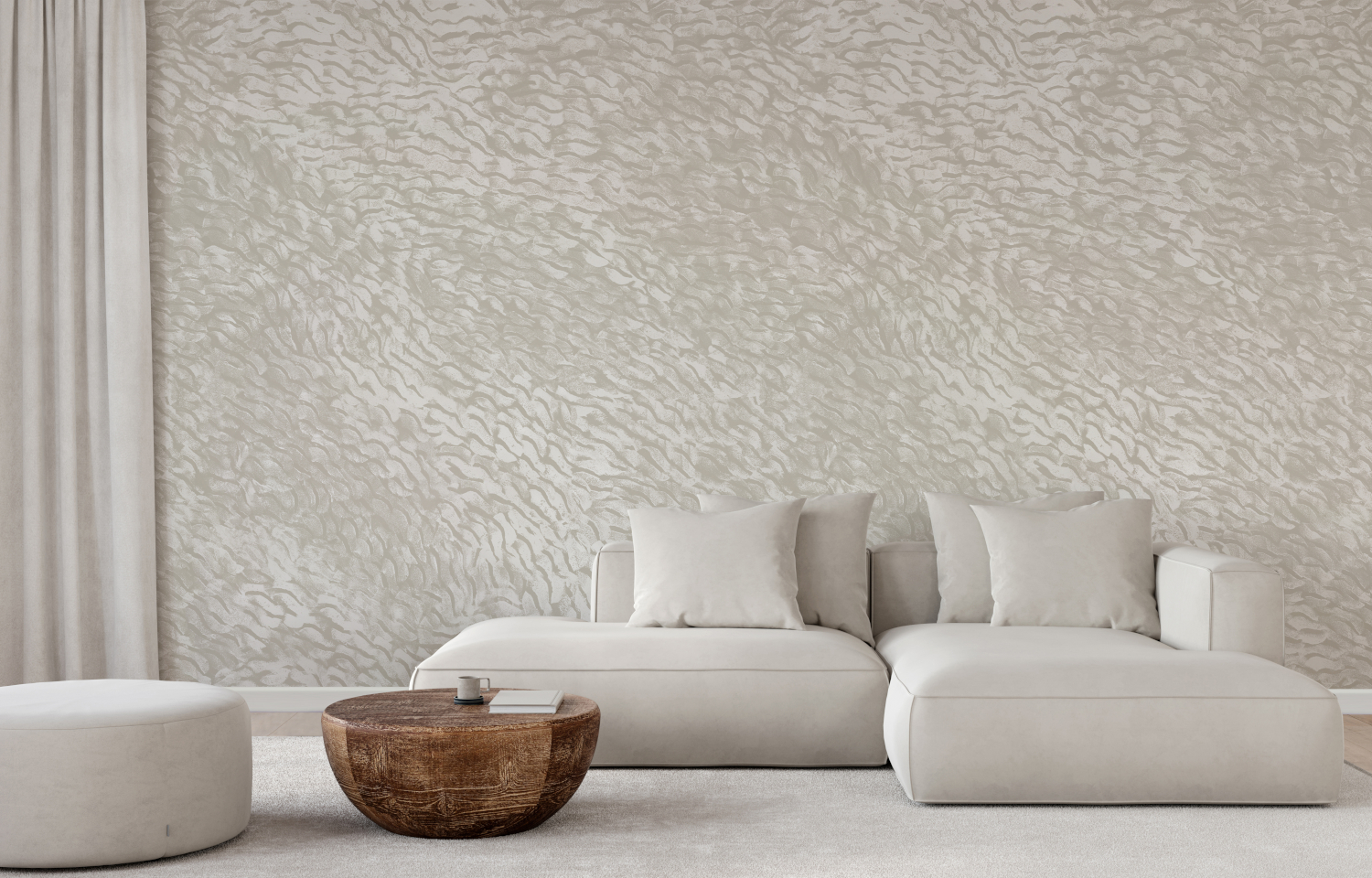 Wandbild Cascade - Creme