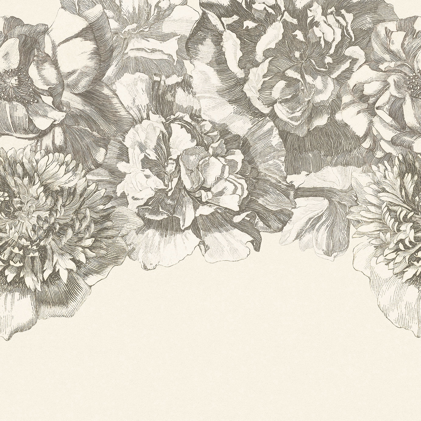 Wandbild Flower Fall - Black/ White