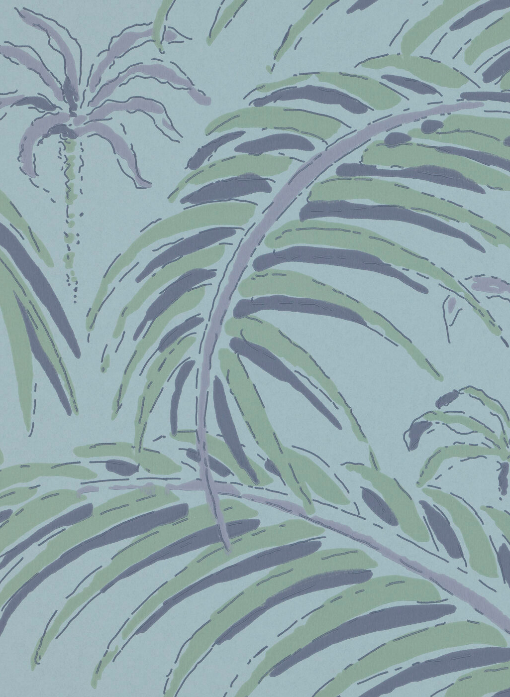 Tapete Palm House - Evening Blue