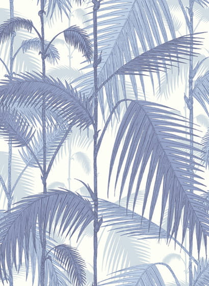 Tapete Palm Jungle - blue/ white