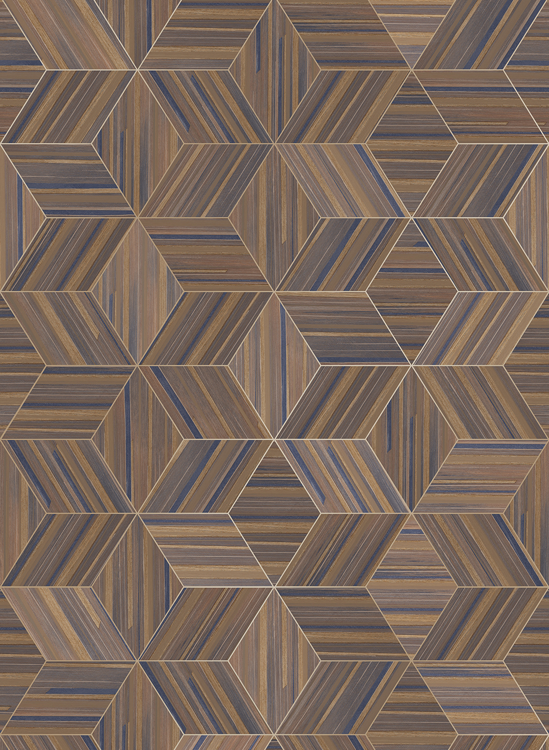 Tapete Veneer Diamonds - Indigo