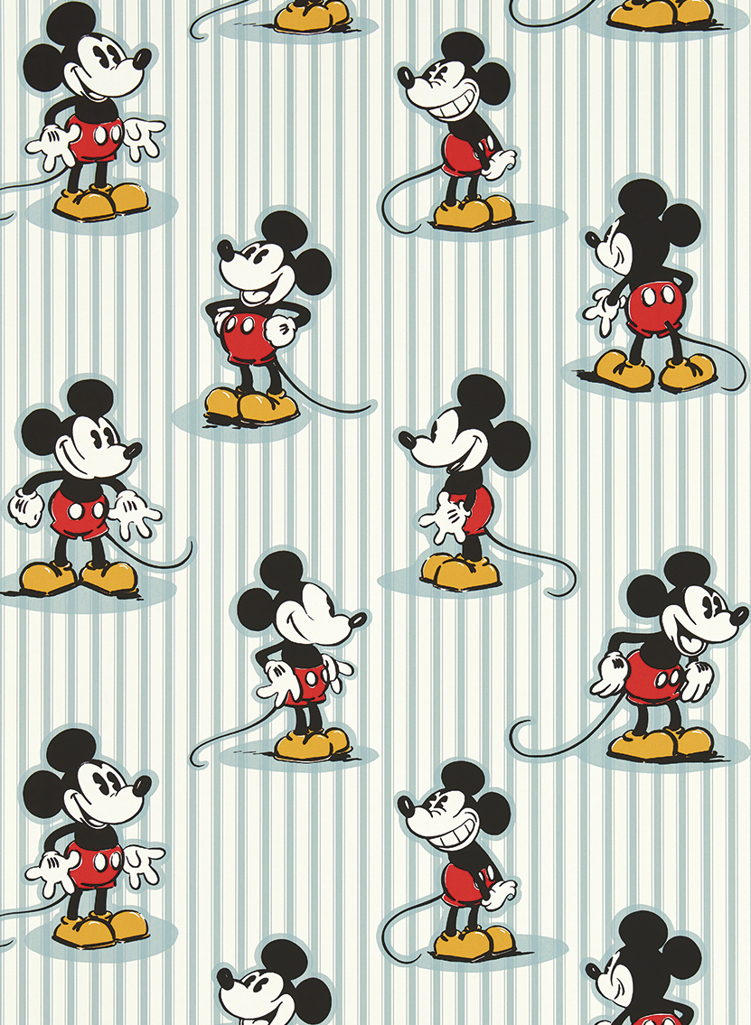 Tapete Mickey Stripe - Sea Salt
