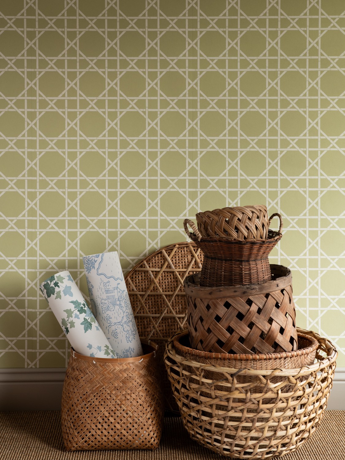 Wallpaper Trellis - Dusty Lemon